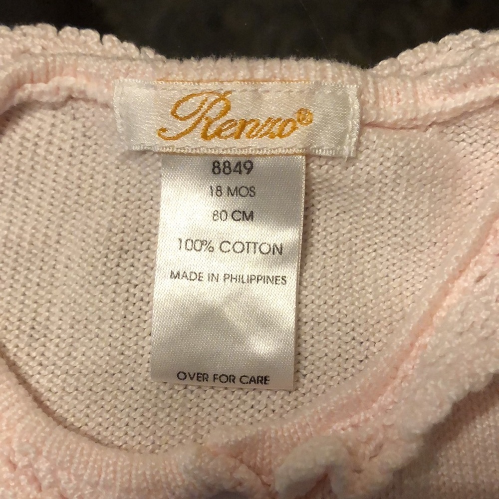 Renzo Cotton pink cardigan - Picture 2 of 3